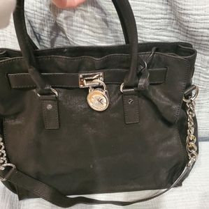 Micheal Kors Black Hamilton Purse Large